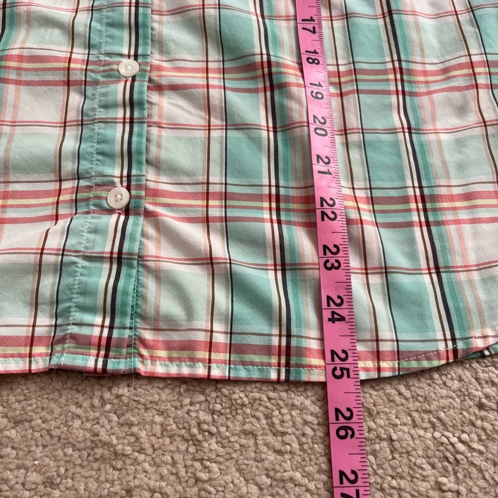 Patagonia Nylon/Polyester Long Sleeve Button Shirt Women’s Sz 10 Green Plaid - Picture 7 of 8